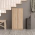 Mobile scarpiera H 108 rovere canadese in legno con 2 ante e 6 ripiani 