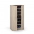 Mobile scarpiera H 108 rovere canadese in legno con 2 ante e 6 ripiani 