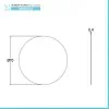 Specchio bagno tondo 70 cm a filo lucido con installazione a parete