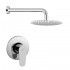 Set doccia incasso Paffoni Green tondo cromato con soffione inox 25 cm