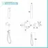Set doccia incasso Paffoni Green quadrato con soffione 30 cm e kit doccia