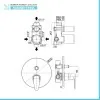 Set doccia incasso Paffoni Green quadrato con soffione 30 cm e kit doccia