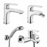 Set miscelatori Paffoni Lime lavabo bidet vasca con duplex e kit doccia