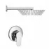 Set doccia incasso Paffoni Lime cromato con soffione quadrato inox 30 cm
