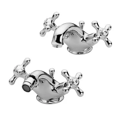 Set miscelatori Paffoni Iris lavabo e bidet con piletta di scarico inclusa