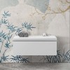 Cassettone sospeso bagno 80 cm bianco lucido  Iside 