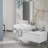 Cassettone sospeso bagno 80 cm bianco lucido  Iside 