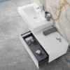 Cassettone sospeso bagno 80 cm bianco lucido  Iside 