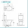 Sanitari tradizionali monoblocco Rimless Morning con scarico a terra