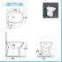 Sanitari tradizionali monoblocco Rimless Morning con scarico a terra