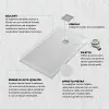 Piatto doccia in resina 70x150 Karen bianco pietra completo di kit scarico