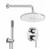 Set doccia incasso completo tondo Serena con soffione 22 cm e kit doccetta