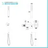 Set doccia incasso completo tondo Serena con soffione 22 cm e kit doccetta