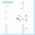 Set doccia incasso completo tondo Serena con soffione 22 cm e kit doccetta