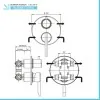 Set doccia incasso completo tondo Serena con soffione 22 cm e kit doccetta