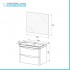 Mobile bagno sospeso 80 cm antracite con specchio a filo Zen