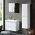 Colonna bagno sospesa 140 cm bianco 2 ante reversibili Zen