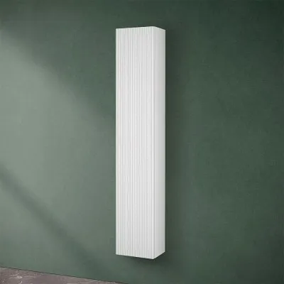 Pensile bagno sospeso cannettato H 150 cm bianco opaco  Bali