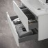 Mobile bagno sospeso cannettato 90 cm bianco opaco con specchio  Bali