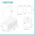 Mobile bagno sospeso cannettato 90 cm bianco opaco con specchio  Bali