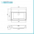 Mobile bagno sospeso cannettato 60 cm bianco opaco con specchio  Bali