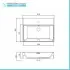 Mobile bagno sospeso cannettato 60 cm bianco opaco con specchio  Bali