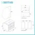 Mobile bagno sospeso cannettato 60 cm bianco opaco con specchio  Bali