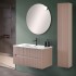 Mobile bagno sospeso cannettato 90 cm rosa con specchio  Bali