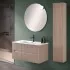Mobile bagno sospeso cannettato 90 cm rosa con specchio  Bali