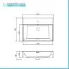 Mobile bagno sospeso cannettato 60 cm noce canaletto con specchio  Bali
