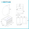 Mobiletto bagno sospeso cannettato 70 cm noce canaletto  Bali