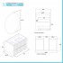 Mobiletto bagno sospeso cannettato 70 cm noce canaletto  Bali