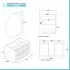 Mobiletto bagno sospeso cannettato 70 cm noce canaletto  Bali