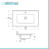 Mobiletto bagno sospeso cannettato 70 cm noce canaletto  Bali