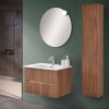 Mobiletto bagno sospeso cannettato 70 cm noce canaletto  Bali