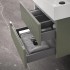 Mobile bagno sospeso cannettato 70 cm verde con specchio  Bali