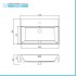 Mobile bagno sospeso cannettato 70 cm teak sabbiato con specchio  Bali
