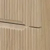 Mobile bagno sospeso cannettato 90 cm teak sabbiato con specchio  Bali
