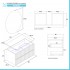 Mobile bagno sospeso cannettato 90 cm sabbiato con top e specchio  Bali