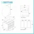 Mobile bagno sospeso cannettato 60 cm sabbiato con top e specchio  Bali