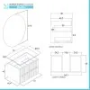 Mobile bagno sospeso cannettato 70 cm sabbiato con top e specchio  Bali