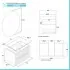 Mobile bagno sospeso cannettato 70 cm sabbiato con top e specchio  Bali