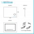 Specchio bagno 60x80 cm illuminazione perimetrale e installazione reversibile