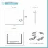 Specchio bagno 60x80 cm illuminazione perimetrale e installazione reversibile