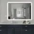 Specchio bagno 60x80 cm illuminazione perimetrale e installazione reversibile