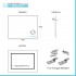 Specchio bagno 50x70 cm illuminazione perimetrale e installazione reversibile