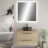 Specchio bagno 50x70 cm illuminazione perimetrale e installazione reversibile