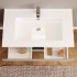 Mobile bagno sospeso 80 rovere bianco e tortora con lavabo e specchio  Iris