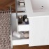 Mobile bagno sospeso 80 rovere bianco e tortora con lavabo e specchio  Iris