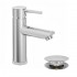 Miscelatore lavabo inox cromato lucido con piletta click-clack  York 